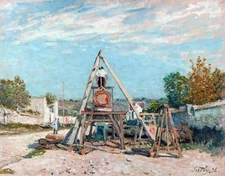 Alfred Sisley Pitsawyers Giclee Canvas Print 8x10 Rural Labor Scene Wall Art