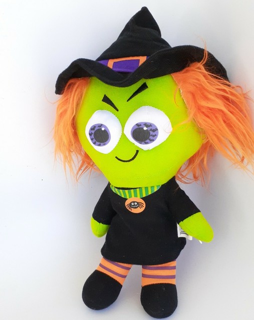 Plush Witch Halloween Stuffed Doll Green Black 13" Spider eBay