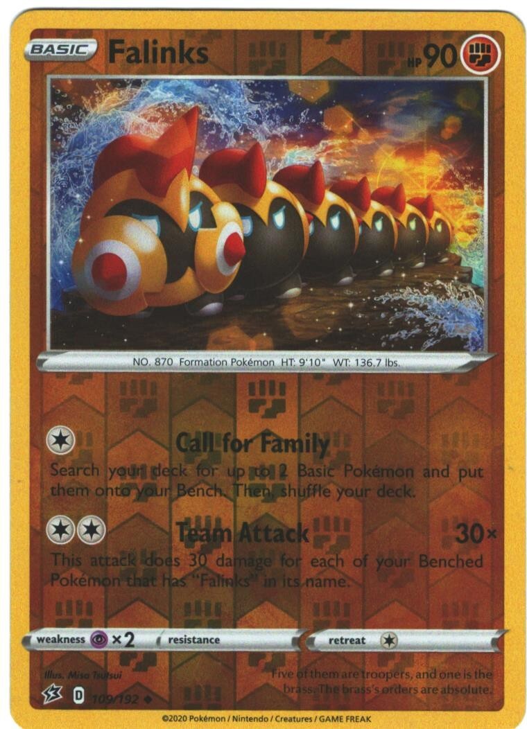 falinks pokemon card value Falinks V 110/192 Rebel Clash Full Art Holo Ultra Rare Pokemon Card Ne main image 0