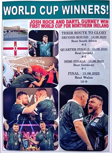 Northern Ireland 2025 World Cup of Darts winners - souvenir print - Picture 2 of 5