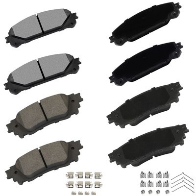 Front  Rear Ceramic Brake Pads for Toyota Camry Avalon 2020-2021 Lexus 2015-2021