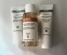 3 Ren Ready Glow Daily Aha Tonic Comforting Rescue Mask Protection Day Cream New
