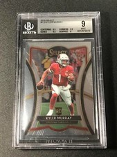 KYLER MURRAY 2019 PANINI SELECT #113 PREMIER LEVEL ROOKIE RC BGS 9 W/3 9.5 SUBS