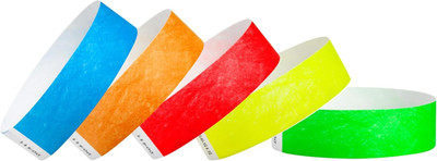 500  Tyvek Wristbands for Events   500 Count, 5-Color Variety Pack   Tamper-Proo