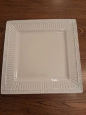 Mikasa Italian Countryside Dinner Plates Square 10 1/2" White Stoneware