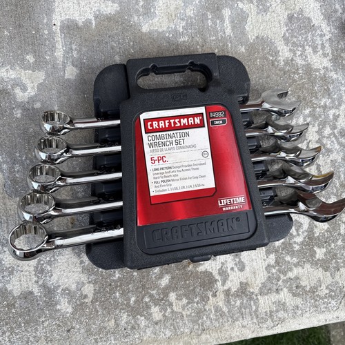 Used Craftsman 5 Pc Large SAE Combination Wrench Set, Part# 94982 - 1" - 1 5/16"
