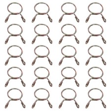 20Pcs 16mm ID 18.7mm OD Fuel Line Hose Clips 65Mn Spring Clips Clamps Gold