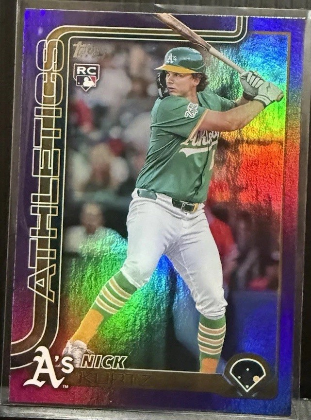 2025 Topps Update Series - Nick Kurtz #US201 Purple Rainbow Foil /250 (RC)