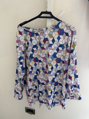 Damen Sommerhemd Geometrisch