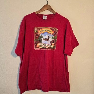 Sierra Nevada Celebration Fresh Hop Ale Beer Graphic T-Shirt Red Mens XL
