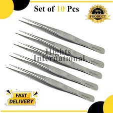 New Micro Precision Fine Pointed Tweezer 6" Surgical Instruments pack of 10