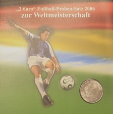 Sammlerst&uuml;ck, "2 Euro", Fu&szlig;ball-Proben-Satz 2006 zur Weltmeisterschaft