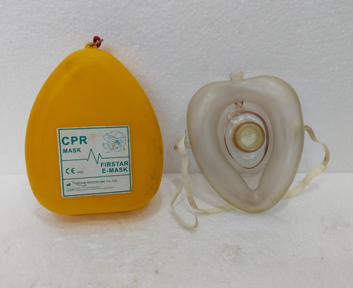 FIRSTAR E-MASK CPR Pocket Resuscitator Mask w Hard Carry Case CE0123 Rescue Mask