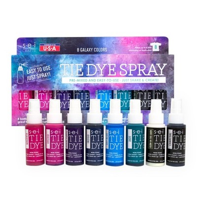 SEI 8 Pack Galaxy Tie Dye Spray Kit, Tye Dye Kits for Large Groups, Pre-Mixed...