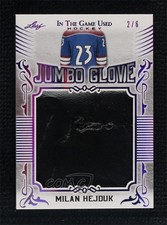 2020-21 Leaf ITG Used Jumbo Memorabilia Purple 2/6 Milan Hejduk #JM-36 7ez