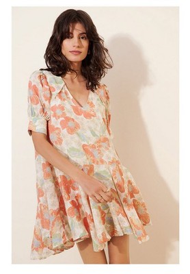 free people moon chaser mini dress Free People Moon Chaser Tiered Mini Dress Sz S/P
