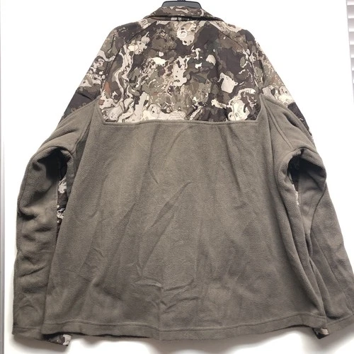 Magellan Outdoors Fleece Veil Camo Full Zip Jacket Mens 2XL Hunting Brown Green image 7