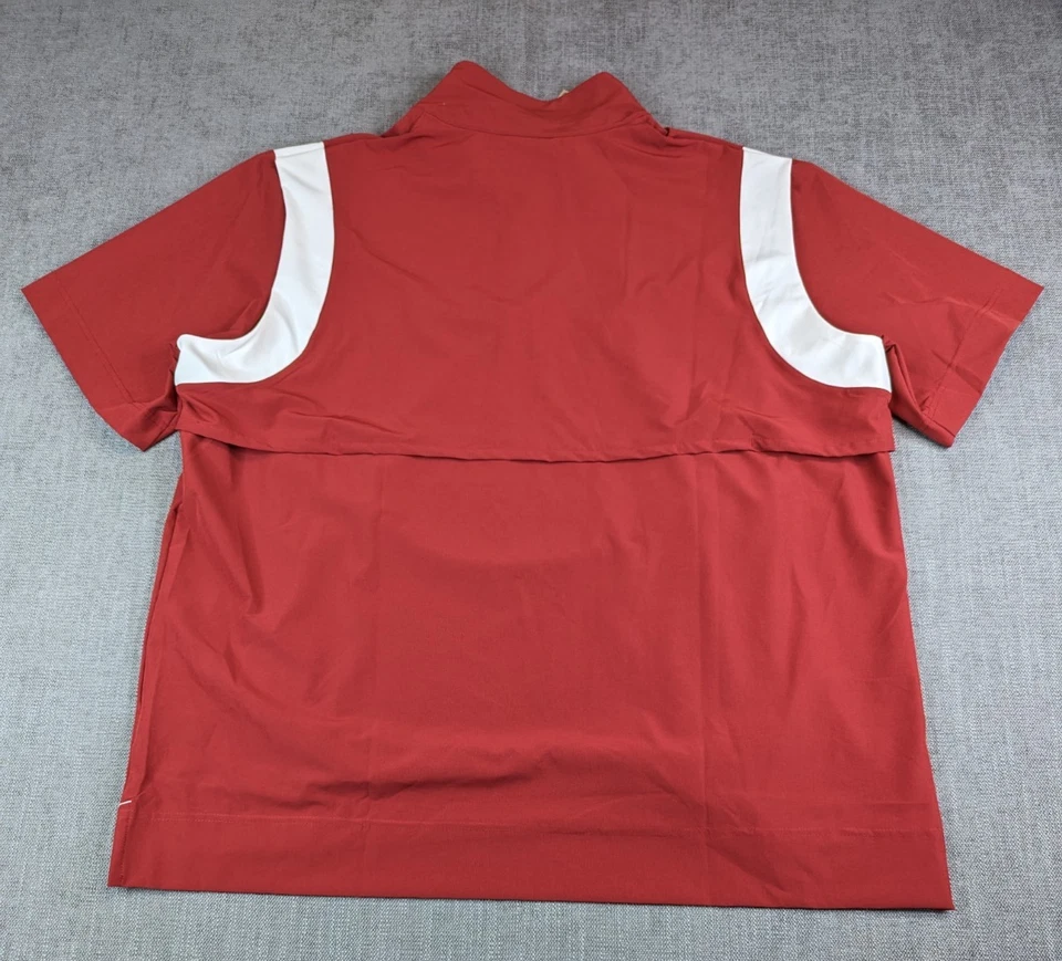 Novo com etiquetas Nike Jacet masculino XXL lateral treinador desempenho quarto zíper pulôver ventilado - Imagem 3 de 4