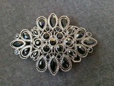 Vintage Chico's Women's Decorative Belt Buckle Fashion Design Black Silver