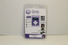 NEW Eclipse 4GB MP3 AUDIO Player PURPLE CLIP HOLDS UP TO 2000 SONGS NOS