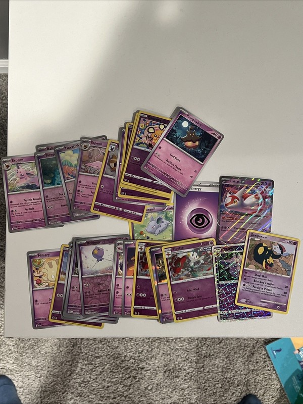 Lot of Psychic Pokemon Cards - Various Sets! Latias And Espeon