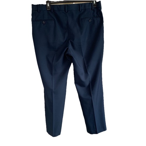 Jos A Bank Traveler Tailored Fit Men's Tech Golf Polyester Navy Blue Pants 38x29 - Picture 5 of 14