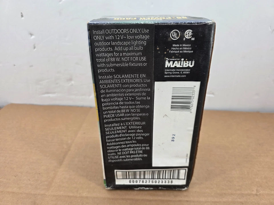 MALIBU ML88T 88w Power Pack Temporizador Transformador Bajo Voltaje 88W Intermatic Foto 4 de 4