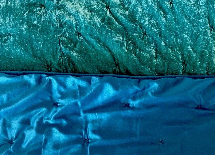 Edredón acolchado Opalhouse QUEEN con puntada de terciopelo en verde azulado Jungalow Boho NLA ¡Raro! Foto 2 de 4