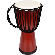 ArtCreativity 16 Inch Wooden Djembe Drum Set with Sticks, Rustic Brown