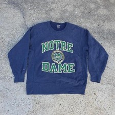 Vintage 90s Notre Dame Fighting Irish College Jansport Crewneck Sweatshirt Large