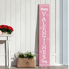 Pink Valentines Decor Valentines Porch Sign Porch Decor Outdoor Decorations Wood