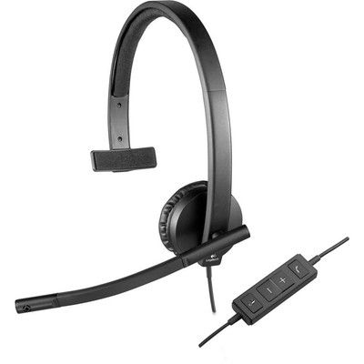 Logitech H570e On Ear Headset kabelgebunden Mono Schwarz