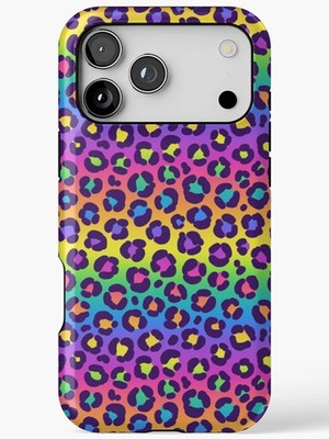 NEW! Rainbow Leopard Graphic iPhone Samsung Tough Case