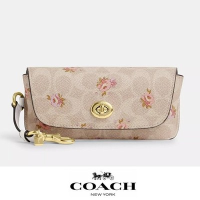 NWT   Sunglass Case In Signature Canvas With Floral Print