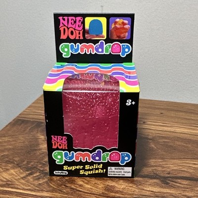 Schylling NeeDoh Gumdrop Super Solid Squish Squeeze Sensory Toy Pink 3+