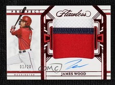 2023 Panini Flawless Rookie Ruby 1/20 James Wood #PPA-JW Patch Auto 1co7