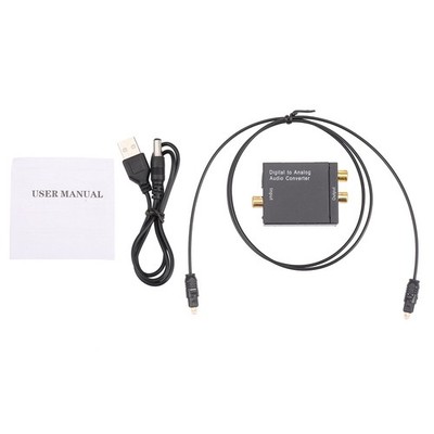 10X Digital Optisch Koaxial Toslink  zu Analog Audio Converter Adapter  SV S7V4
