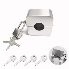 Stainless Steel Lock Cover for Outdoor Garden Faucet to Stop Water Waste