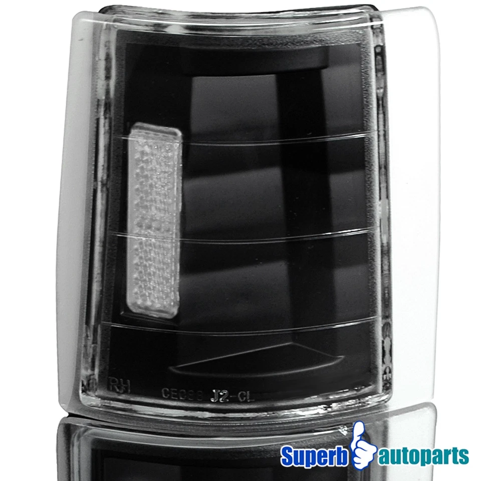 Fits 1994-1999 C10 GMC Yukon C/K Black Pickup Corner Turn Signal Lights Lamps Foto 4 de 4