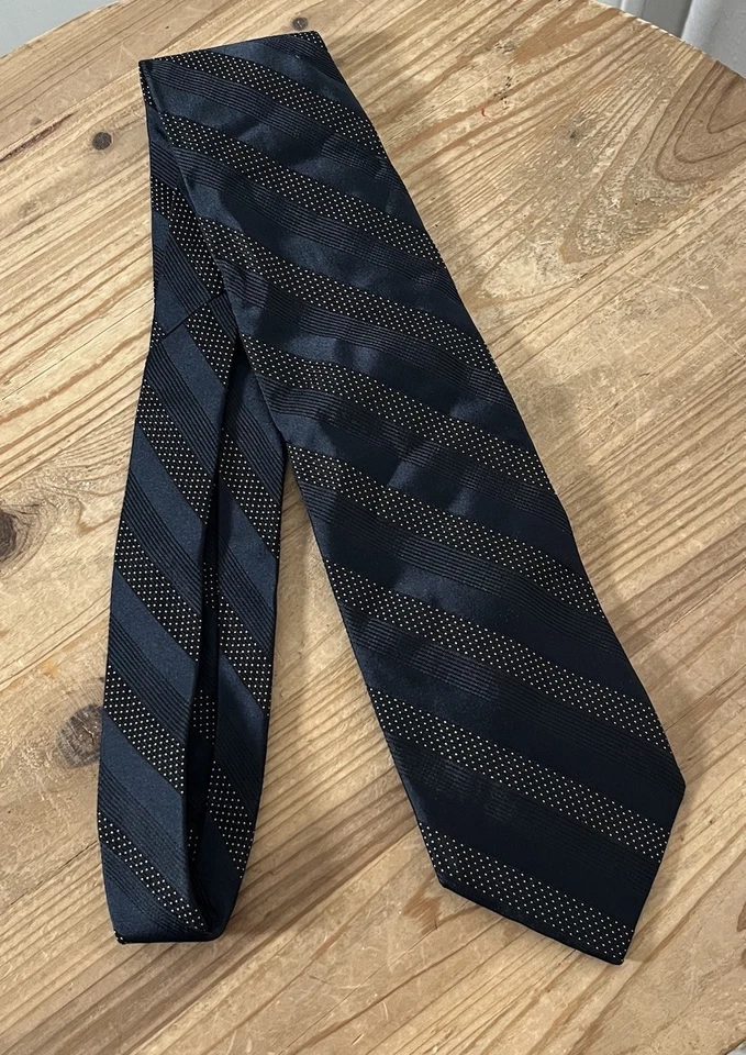 Luciano Barbera 意大利制造条纹厚 100% 真丝豪华领带 150 美元 - 59 英寸 L — 第 2/4 张图片