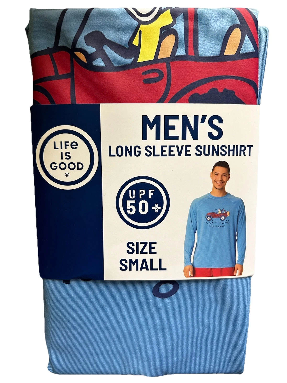Mens Life is Good Long Sleeve Blue Sunshirt Rash Guard NWT UPF 50+
Opens in a new window or tab