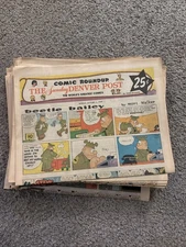 Sunday Denver Post Comic Roundup 1969 Prince Valiant Dick Tracy Comic Strips Lot