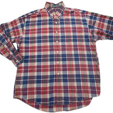 Gitman Bros Shirt Mens XL Plaid Button Down Made in USA Nordstrom Cotton