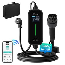 Caricabatteria EV tipo 2 Schuko corrente regolabile 3,5 kW 4--8 m cavo di ricarica EV WALLBOX