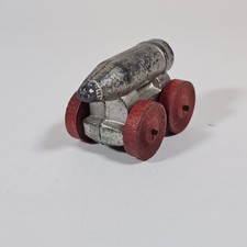 Vintage Manoil Barclay M96 Large Shell on Red Wood Wheels