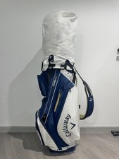 Callaway ORG 14 Golf Cart Bag 14-Way Shoulder Strap, White Blue. With Rainhood 