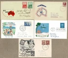 Australia 1940 - 1957 Mixed Lot FDC Cover x5 inc Military WWII