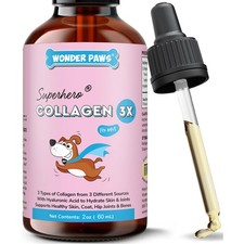 Premium Collagen for Dogs Liquid Collagen for Dogs with Hyaluronic Acid - 4 oz