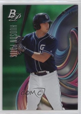 2018 Bowman Platinum Top Prospects Green /99 Hudson Potts #TOP-30 0q3