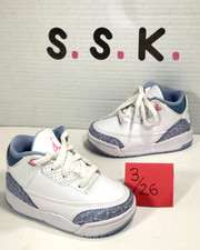 Jordan 3 Retro White Cobalt Bliss Toddler Size 5C